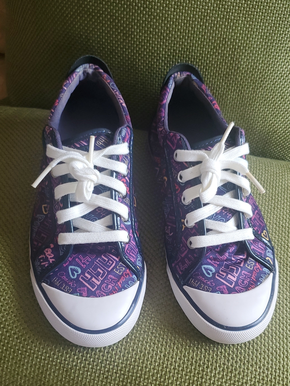 Coach Barrett Poppy Graffiti Love Design Sneakers Size 7B